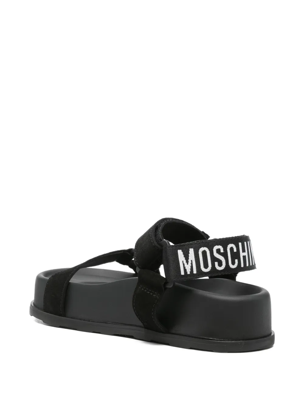 Moschino Platform Strap Sandals In Black