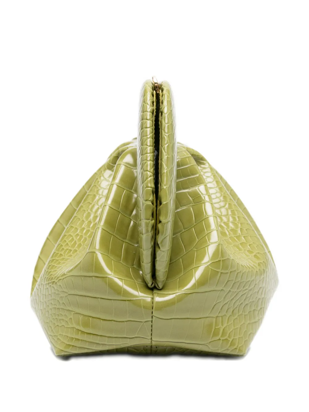 Themoirè Bios Embossed Clutch Bag In Green