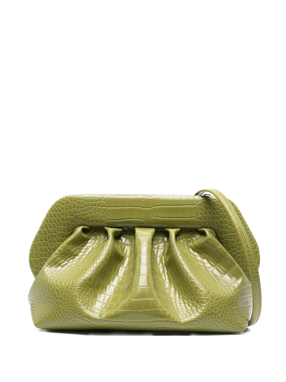 Themoirè Bios Embossed Clutch Bag In Green