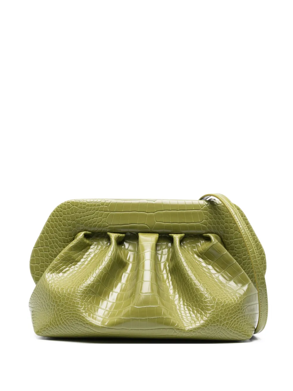 Themoirè Bios clutch met reliëf Groen