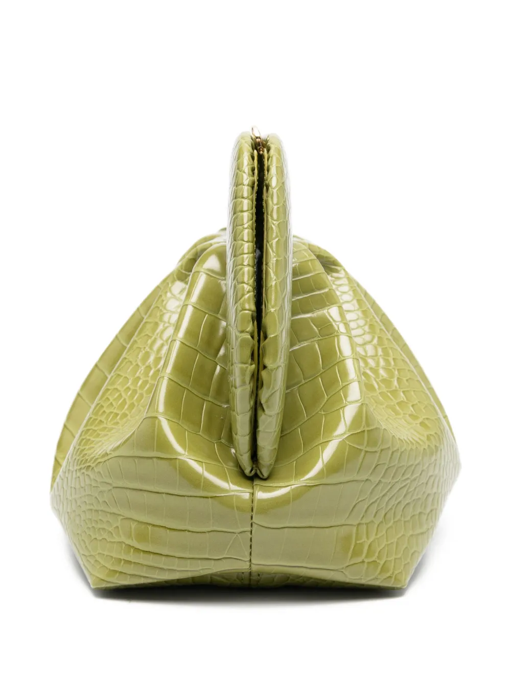 Themoirè Bios clutch met reliëf Groen