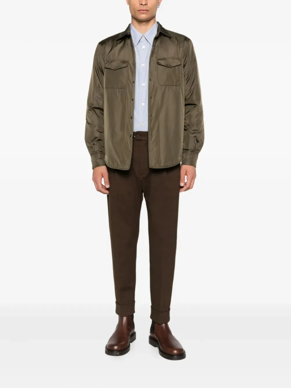 ASPESI zip shirt - Groen