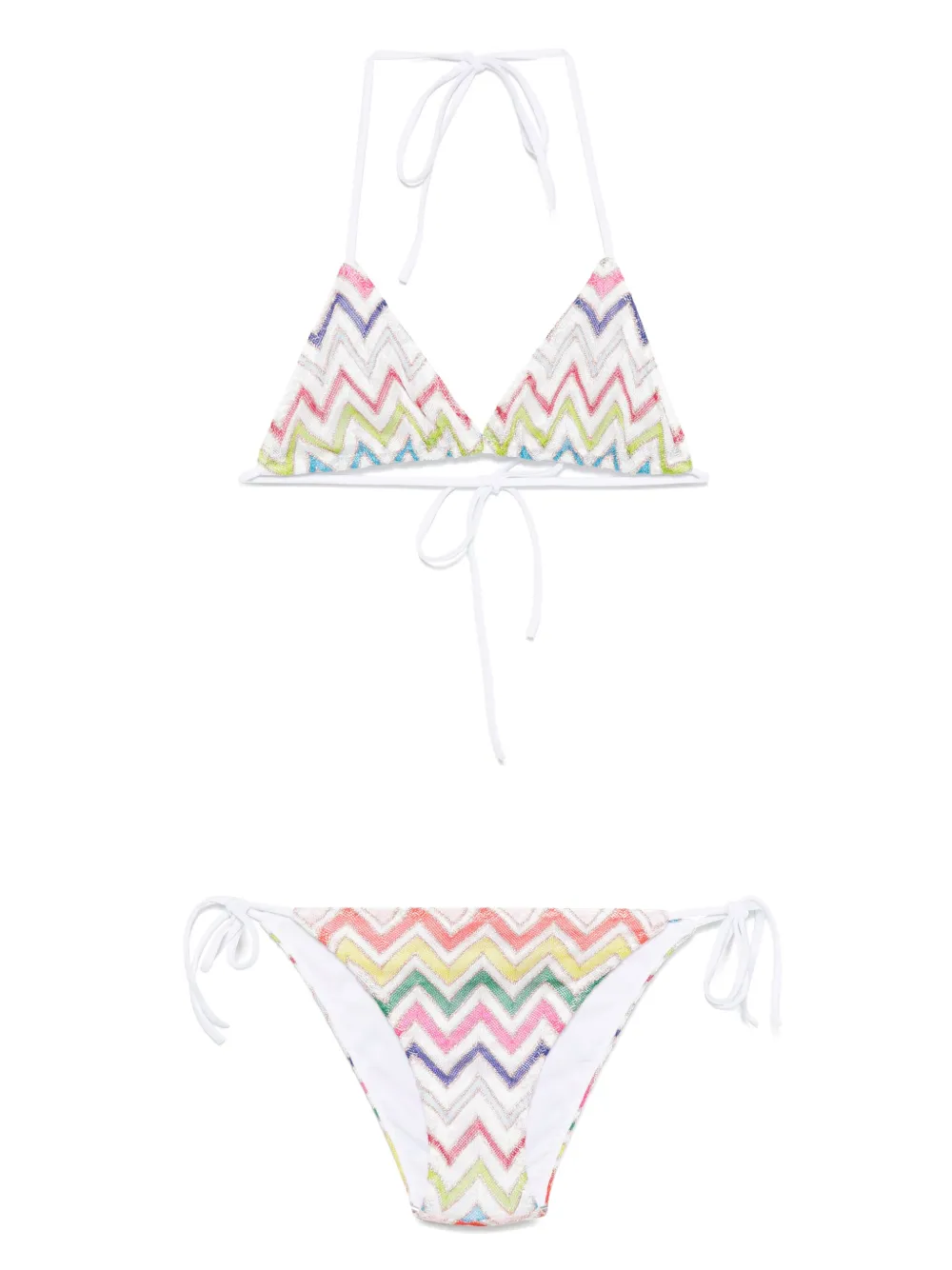zigzag-print bikini