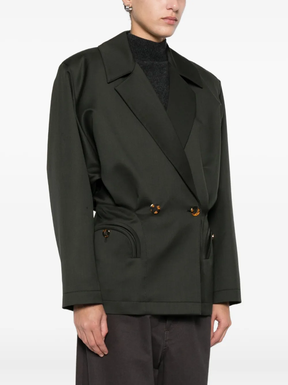 Blazé Milano Double-breasted Blazer In Black