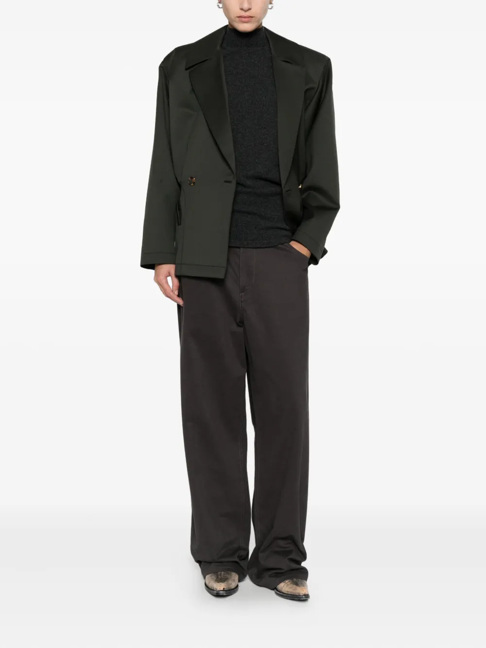 Blazé Milano Double-breasted Blazer In Black