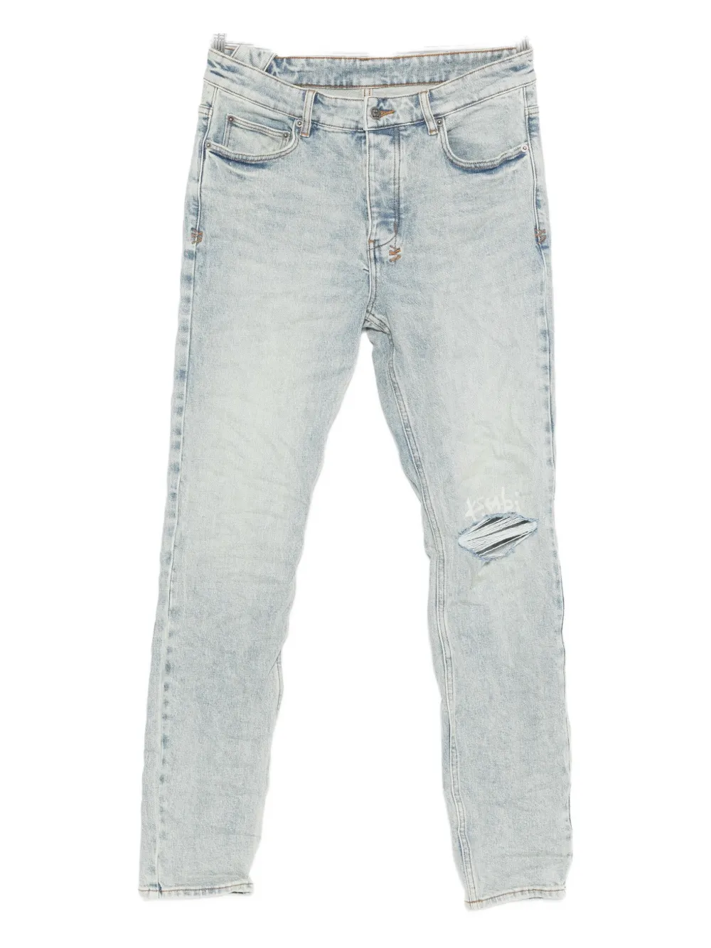 Ksubi Distressed-detail Jeans In Gray
