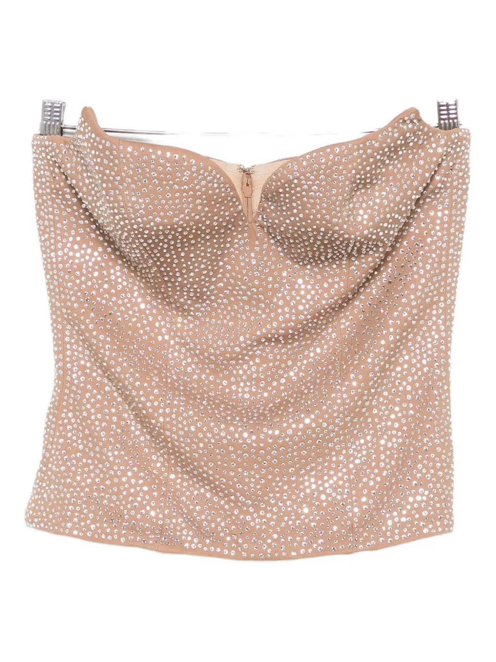 Giuseppe Di Morabito embellished strapless top Beige