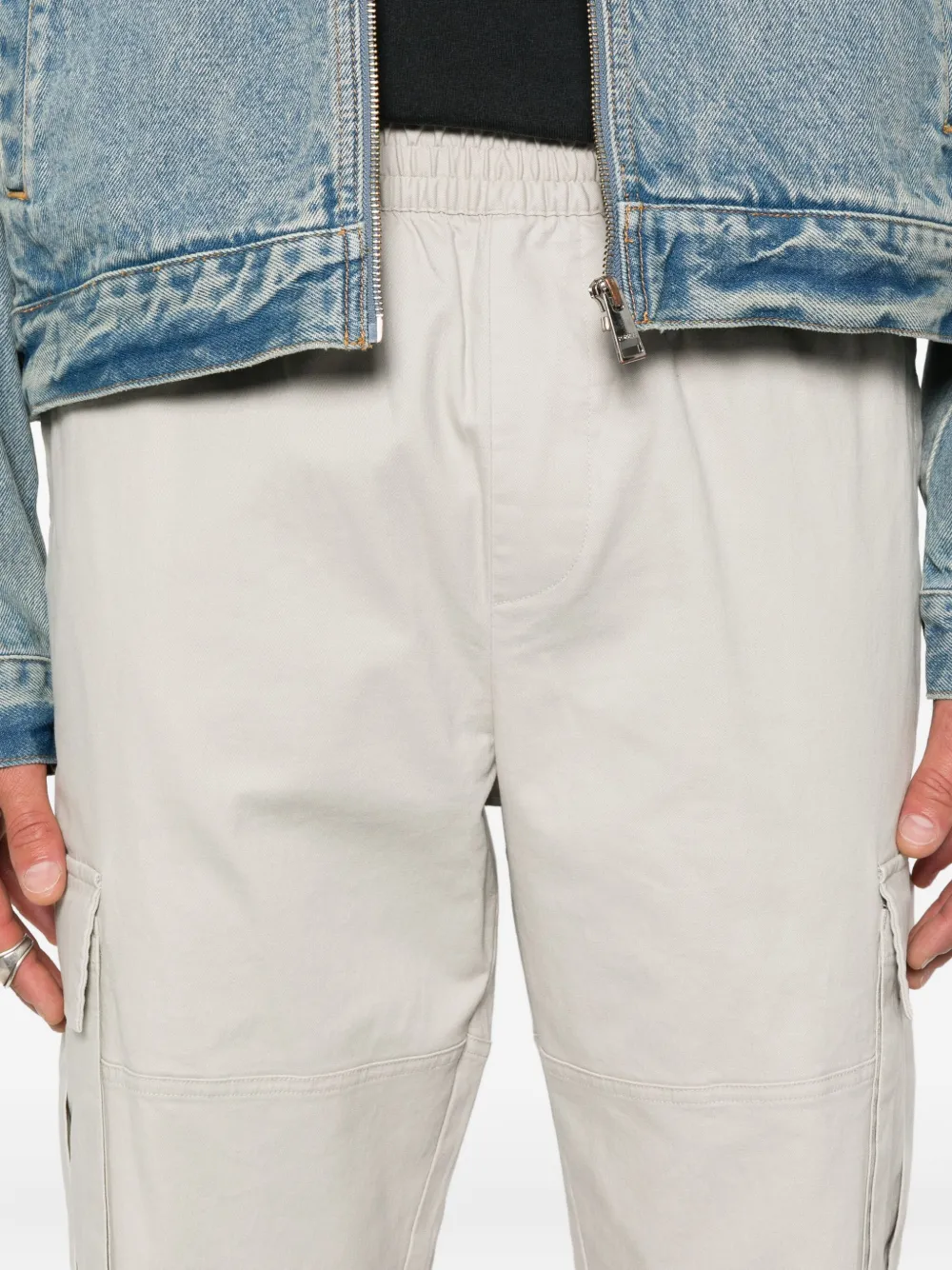 Represent elasticated-waist cargo trousers Grijs