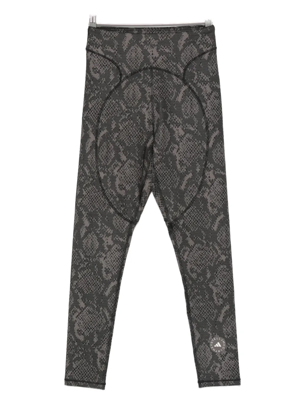 Adidas By Stella Mccartney Truepurpose Snakeskin-print Leggings In Gray