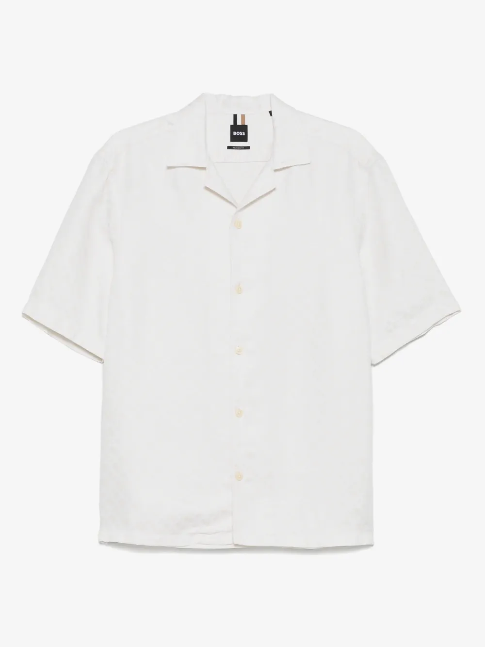BOSS Camicia con collo ampio | toni neutri | Image 1