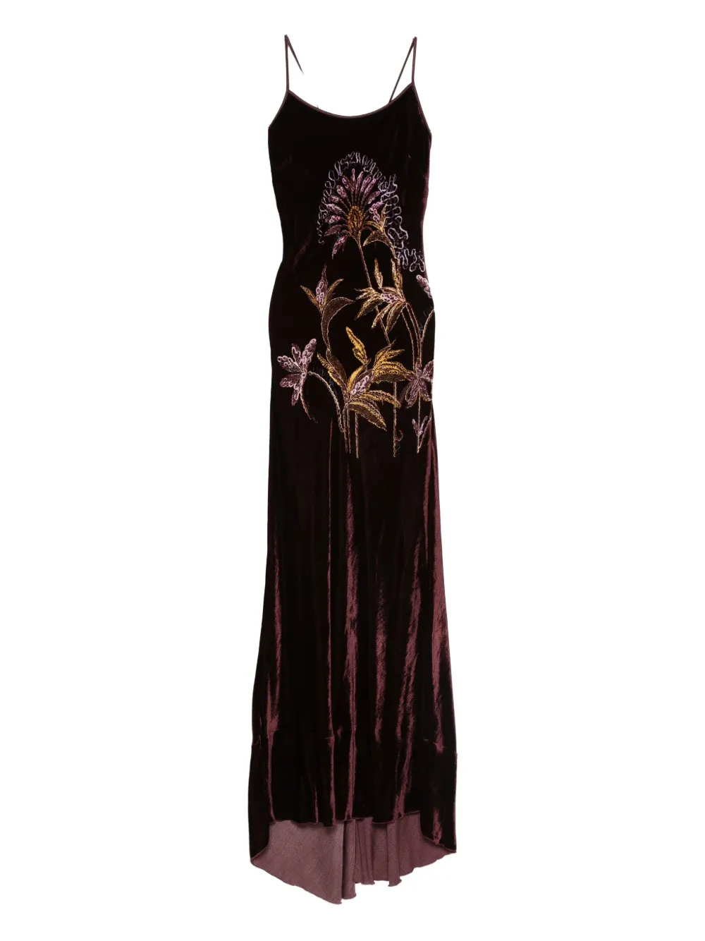 Forte Forte Floral-detail Maxi Dress In Black