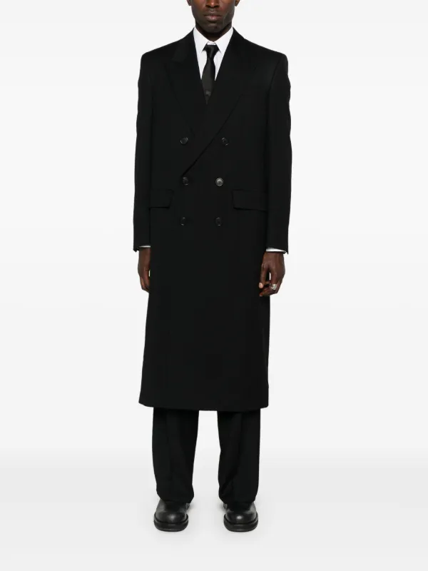 Sunflower Virgin Wool double-breasted Coat | Black | FARFETCH JO