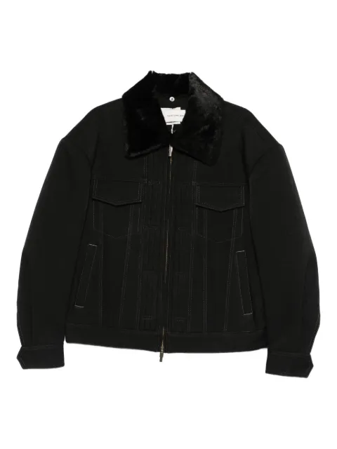 Feng Chen Wang fur-collar zip-up jacket