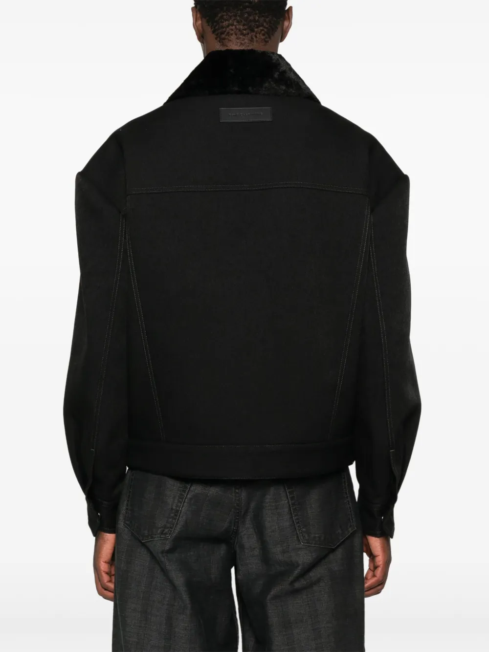 Feng Chen Wang Jack met bontkraag en rits Zwart