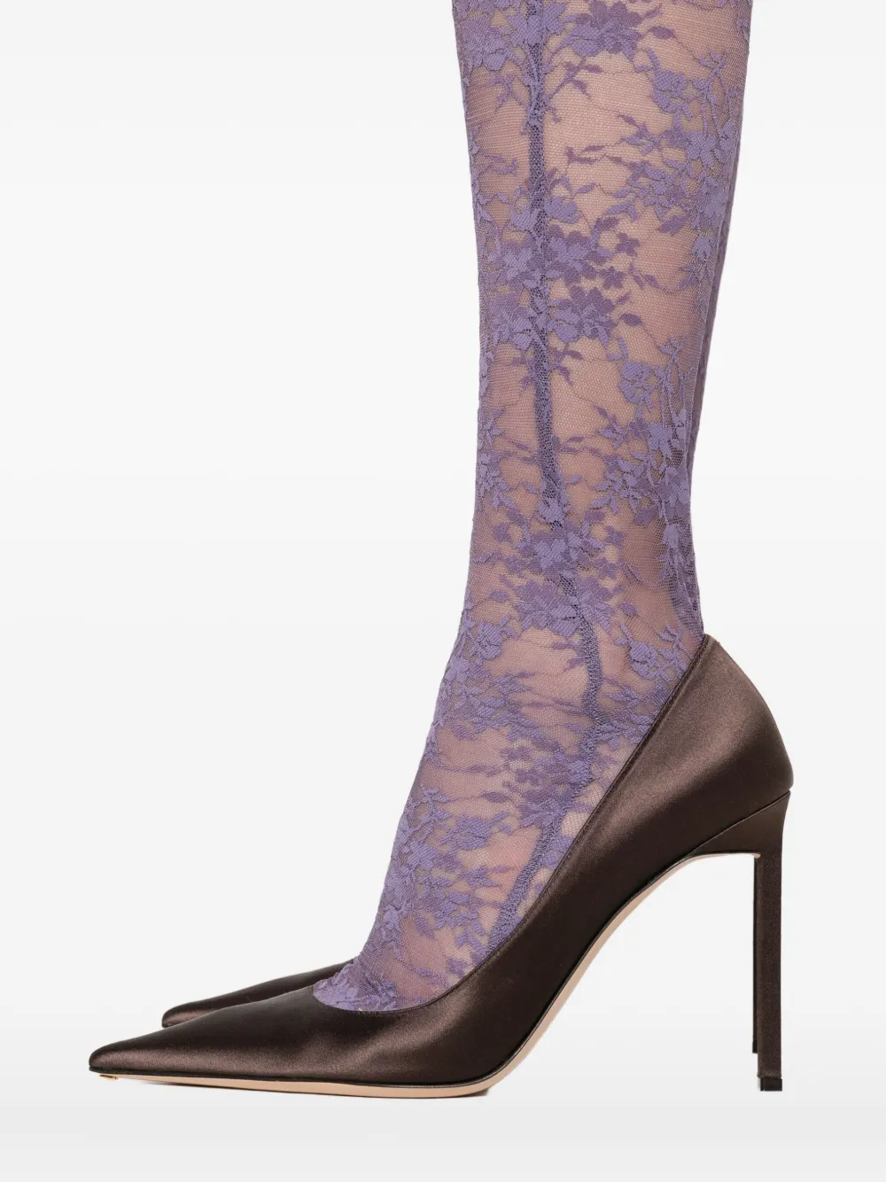 Alex Perry Legging met bloemenkant Paars