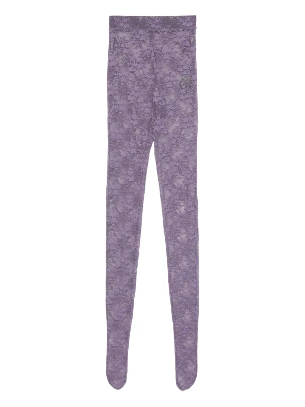 Alex Perry Floral-lace Leggings in Purple