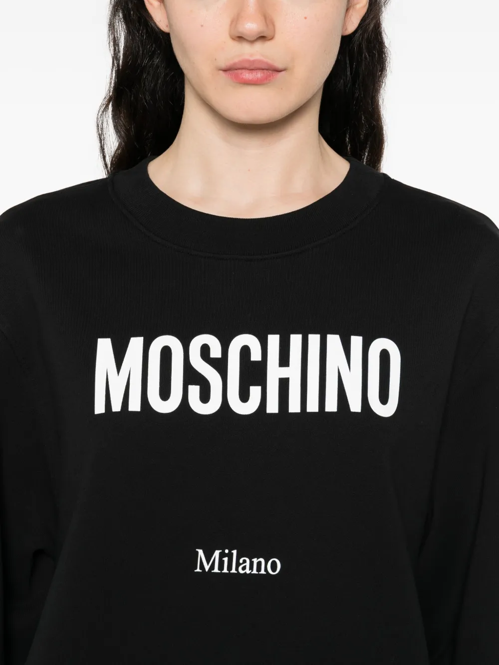 Moschino logo-print sweatshirt Zwart