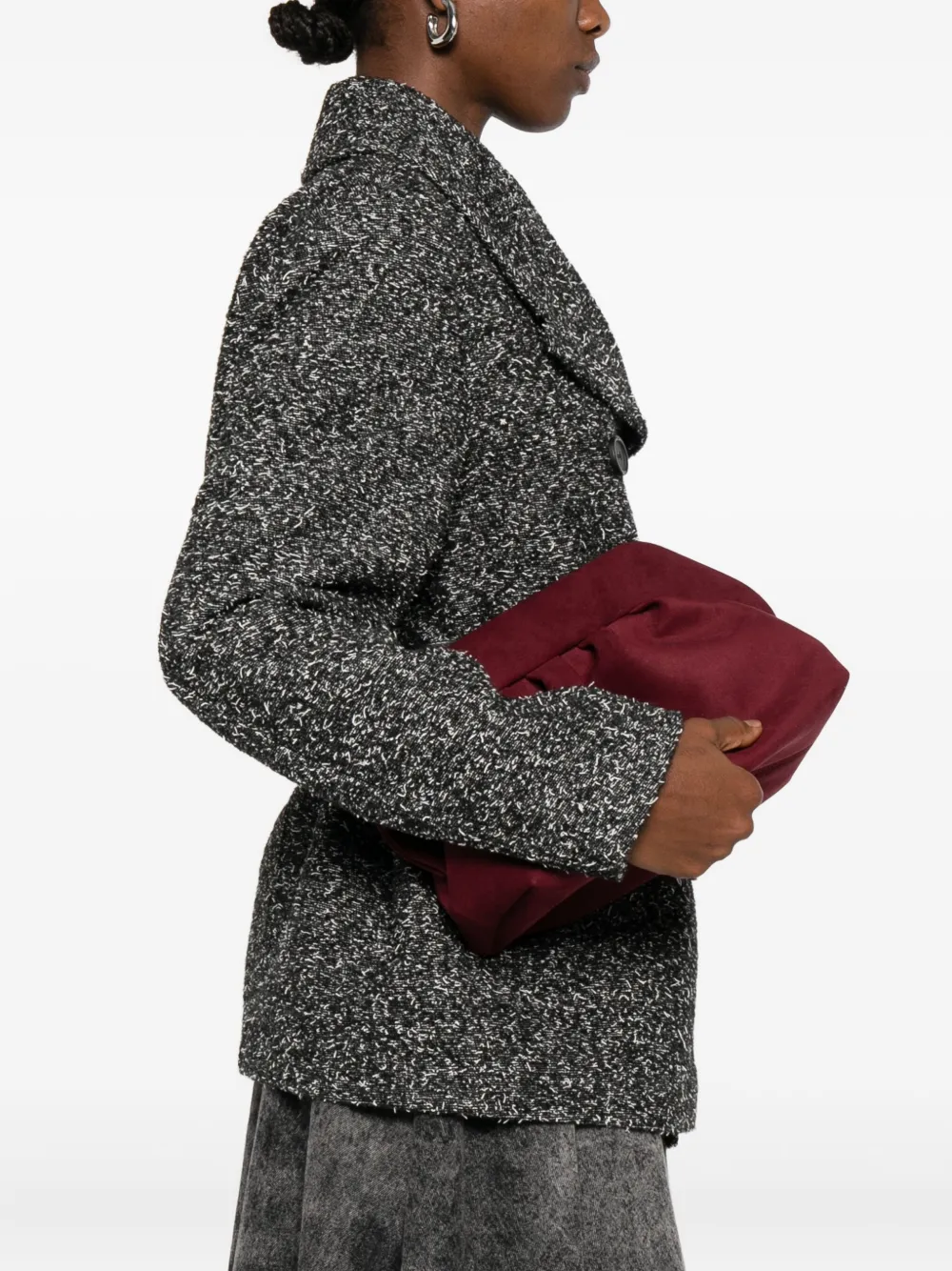 Themoirè Bios pleated clutch bag - Rood