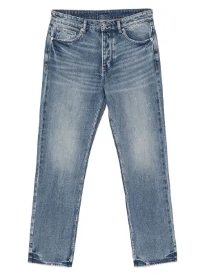 Ksubi text-print mid-rise Tapered Jeans | Grey | FARFETCH ZA