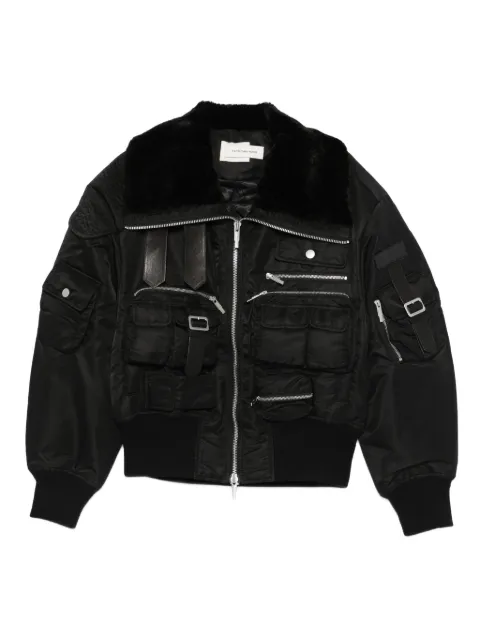Feng Chen Wang veste à col en fourrure