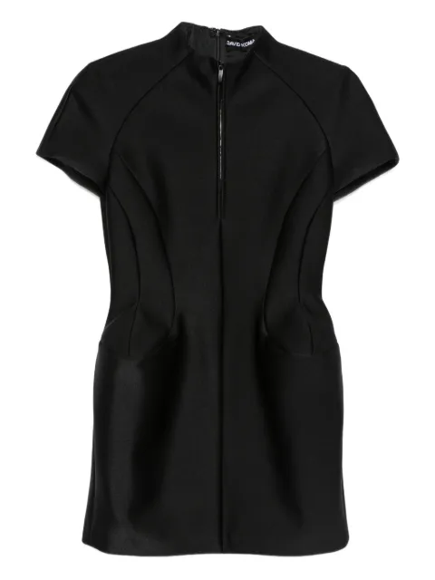 David Koma zip short-sleeve mini dress