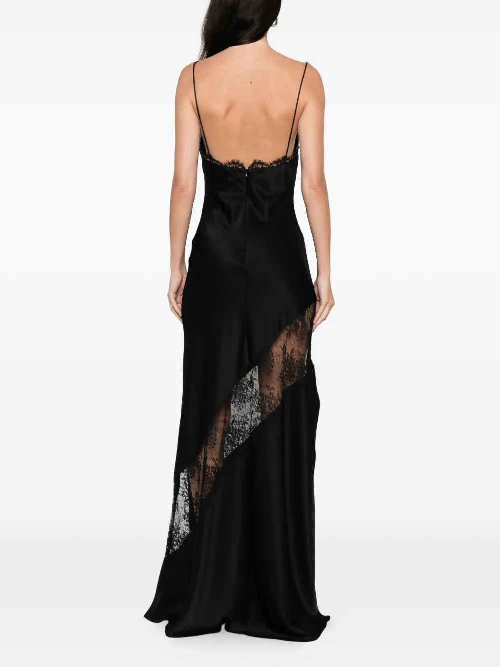 Alex Perry Foral-lace Maxi Dress In Black