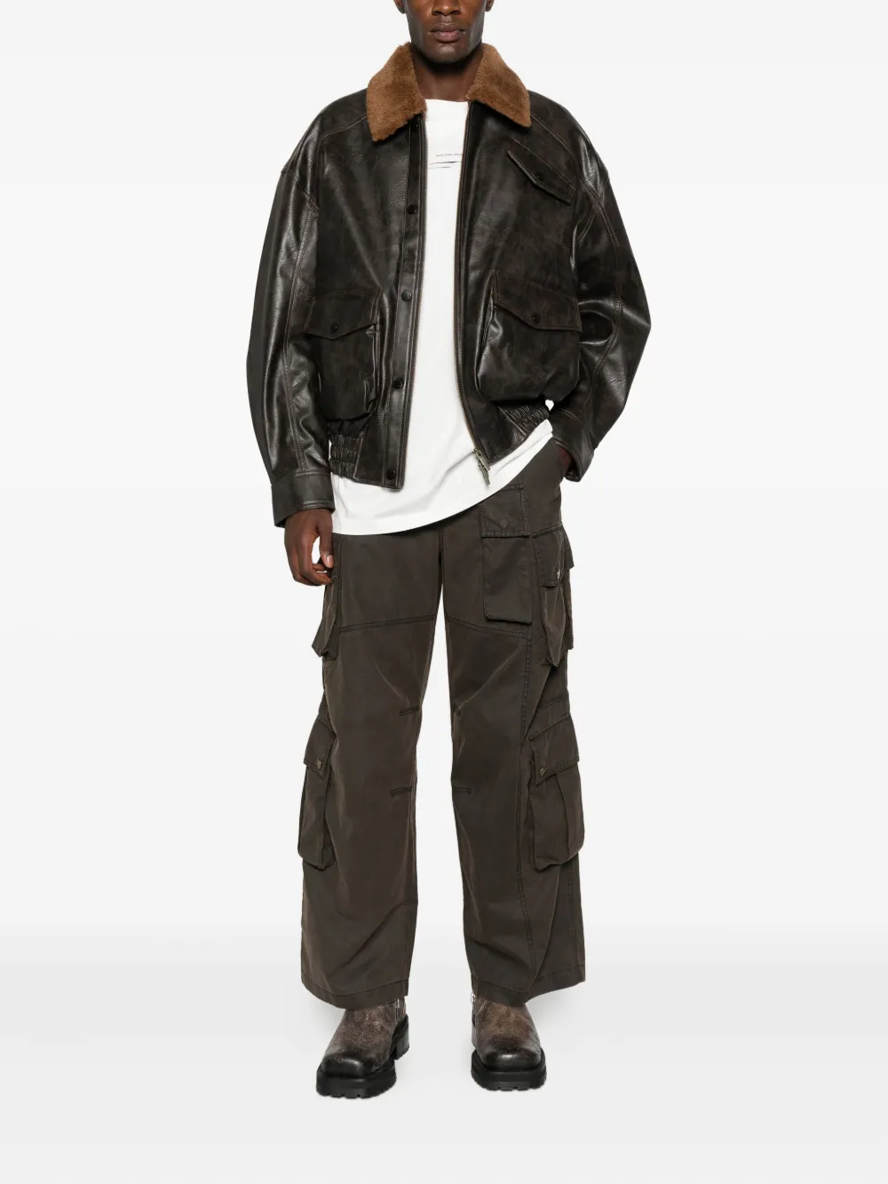 Feng Chen Wang cargo-pocket trousers - Bruin