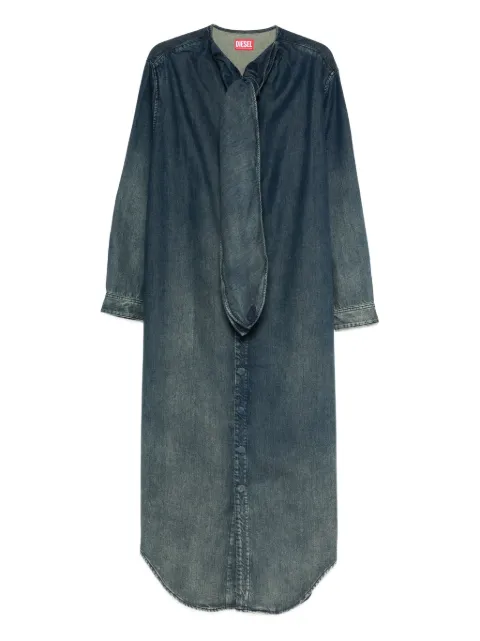 Diesel vestido largo de mezclilla con moño en el cuello