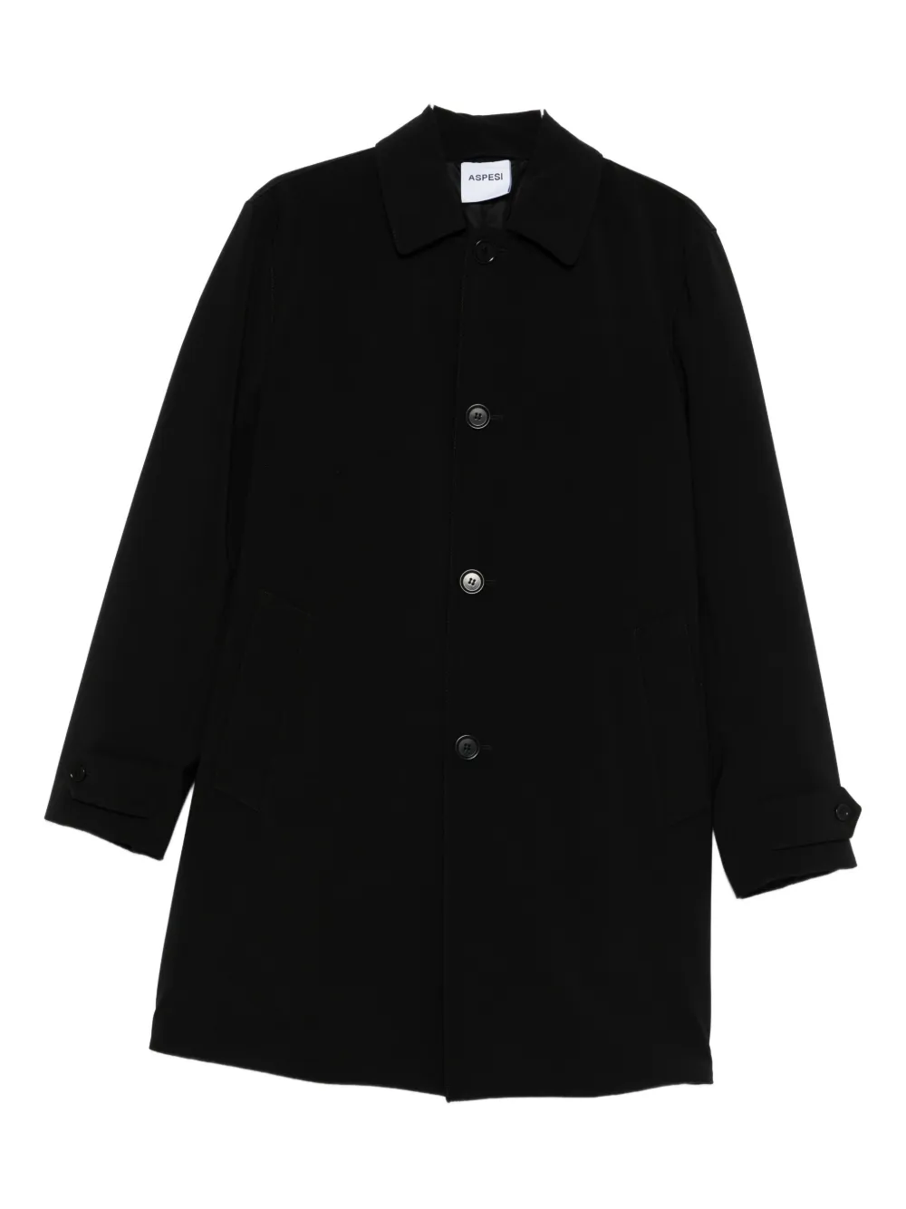 ASPESI buttoned single-breasted coat | Black | Image 1