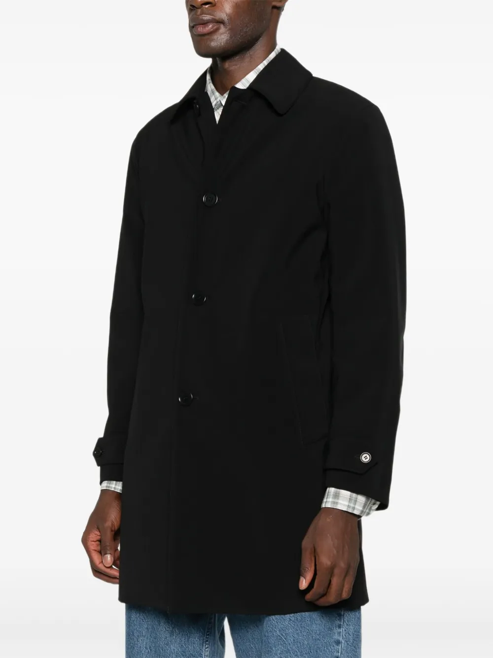 ASPESI Jas met enkele rij knopen Zwart