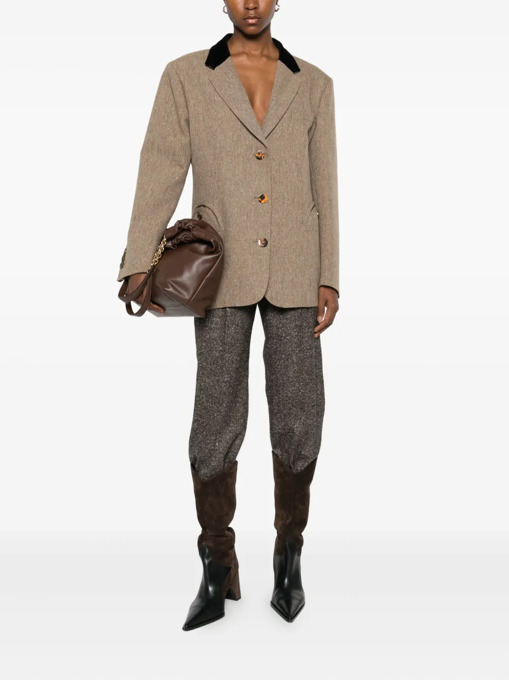 Blazé Milano notched-collar coat | Single Breasted Coats | Image 2