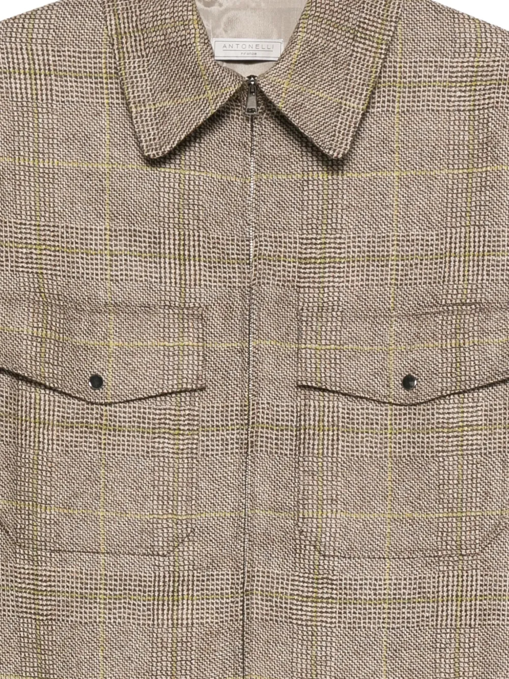 Antonelli Zip-fastening Shirt Jacket In Brown