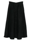 Alessandra Rich sequin-embellished pleated skirt - Black
