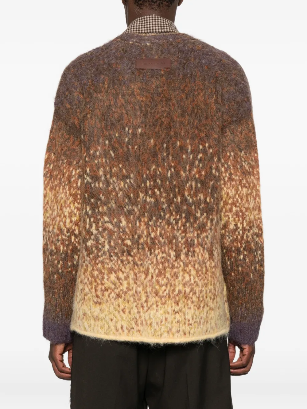 Feng Chen Wang Buttoned-up Cardigan In Brown