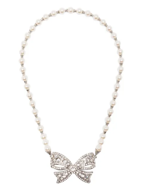 Alessandra Rich bow-pendant necklace