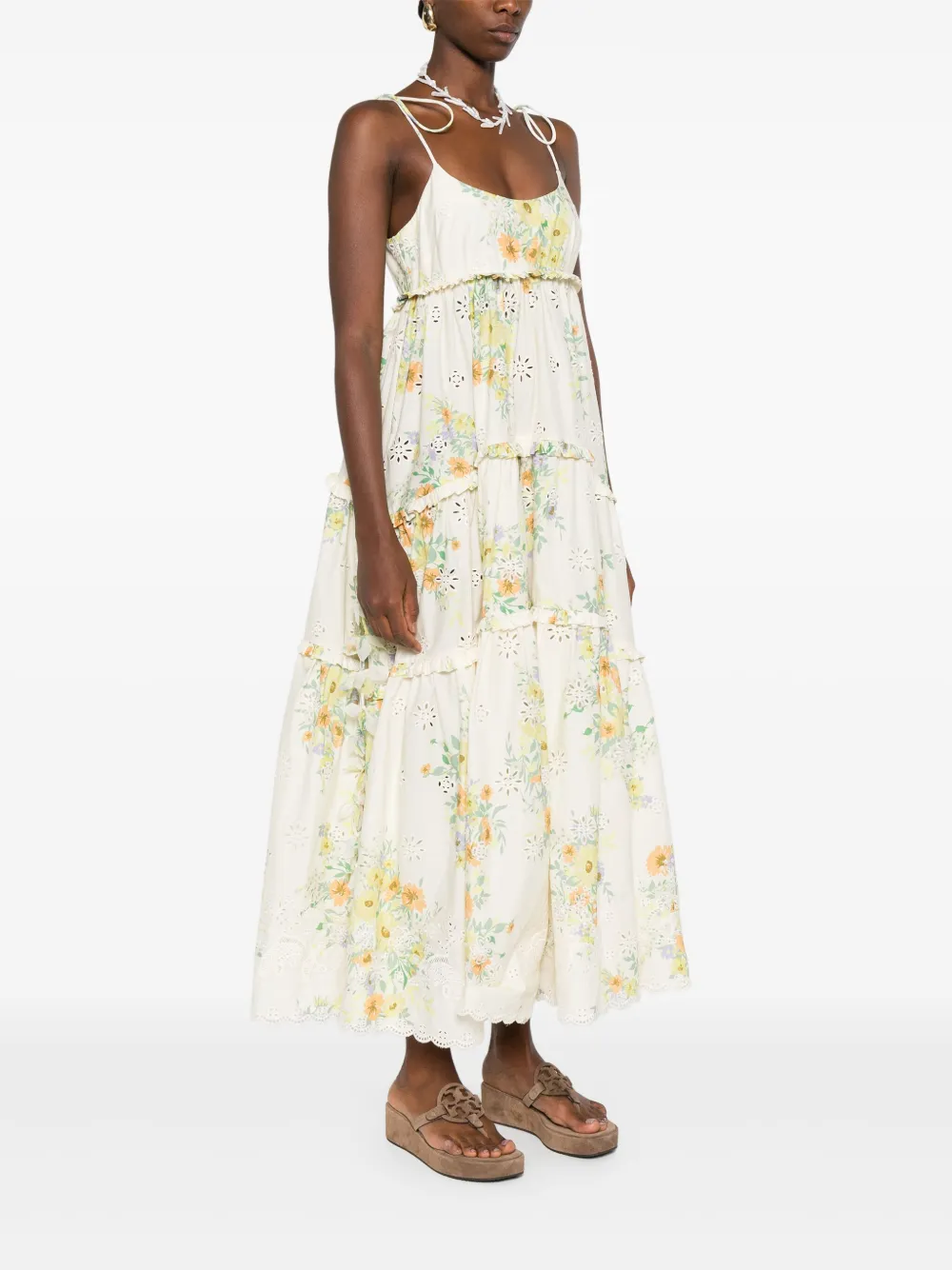 ALEMAIS Jurk met bloemenprint Beige
