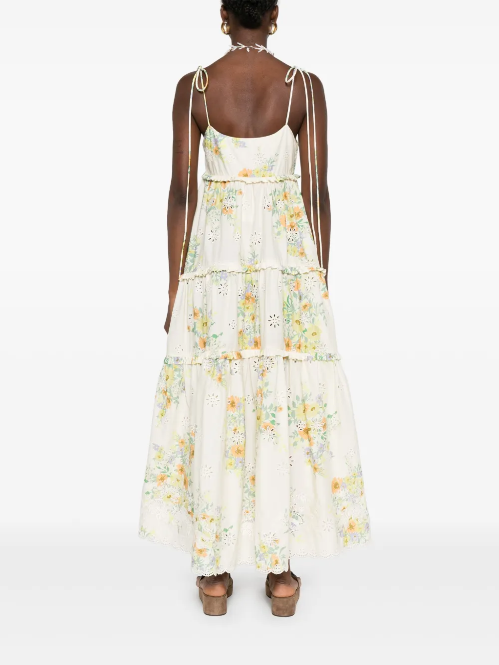 ALEMAIS Jurk met bloemenprint Beige