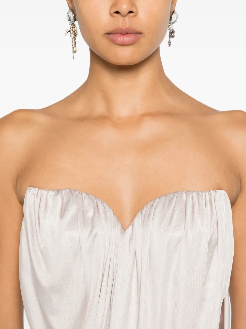 Giuseppe Di Morabito Gedrapeerde top met ruches Wit