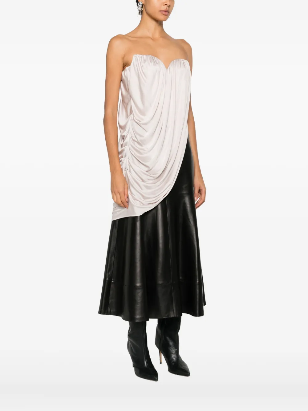 Giuseppe Di Morabito Gedrapeerde top met ruches Wit