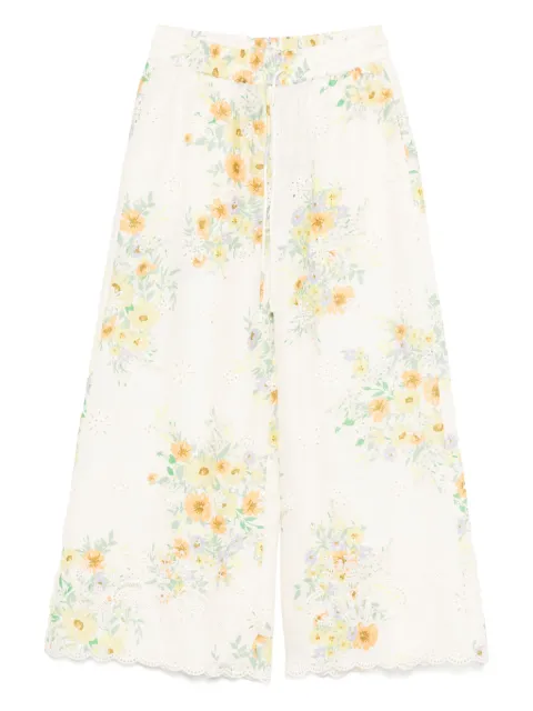 ALEMAIS floral-print wide-leg trousers