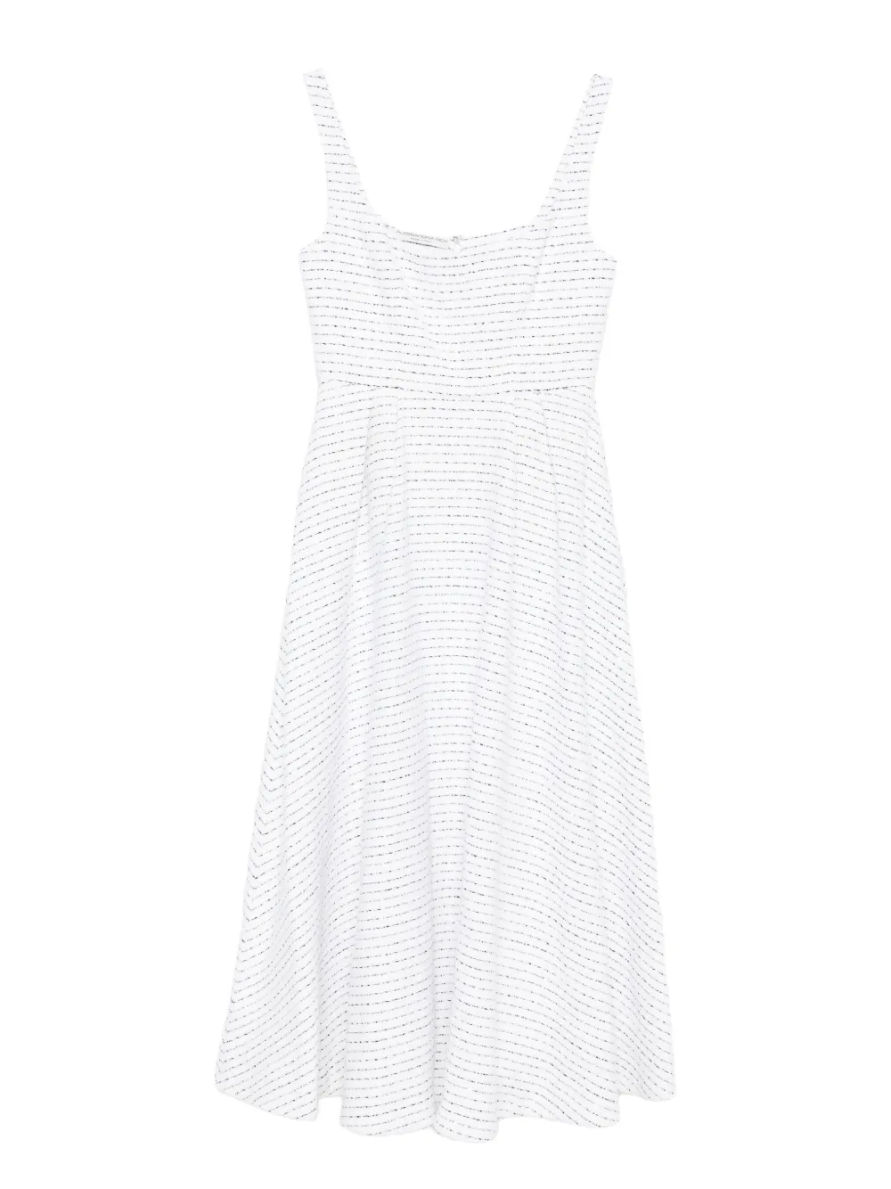 Alessandra Rich striped sleeveless dress Wit
