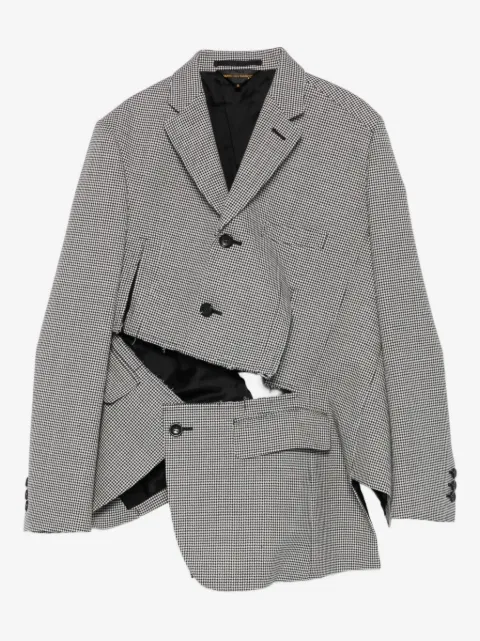 Comme Des Garçons houndstooth cut-out jacket