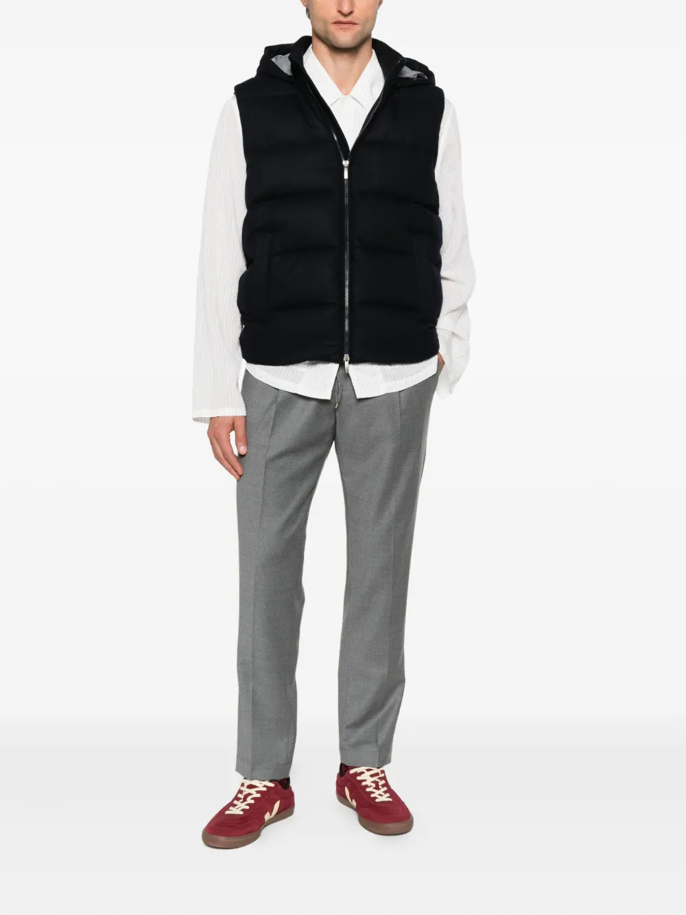 Briglia 1949 drawstring pleated trousers - Grijs