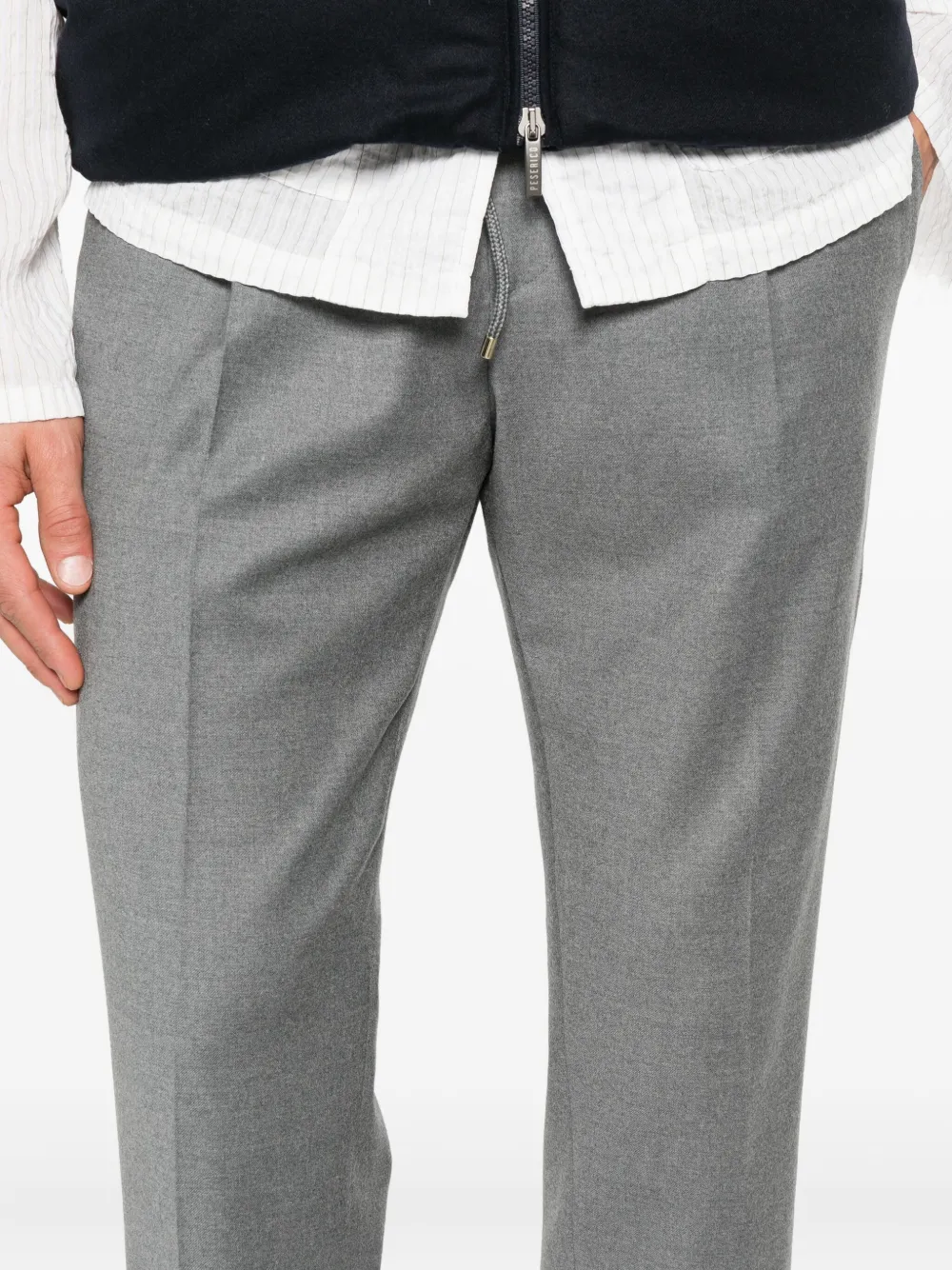Briglia 1949 drawstring pleated trousers Grijs