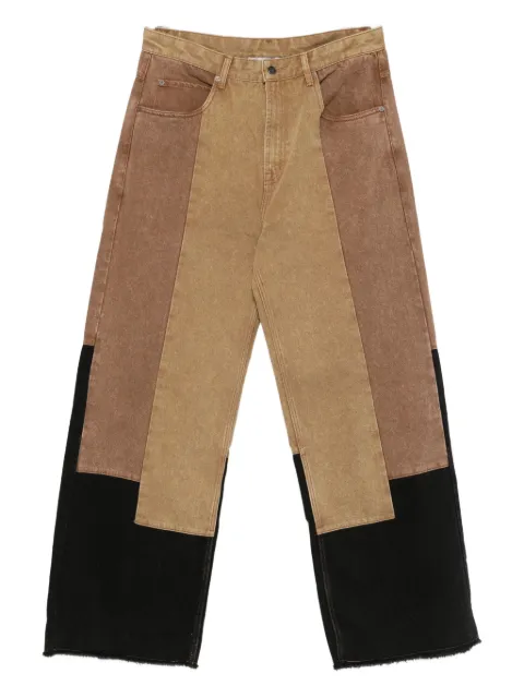 Glass Cypress patchwork wide-leg trousers