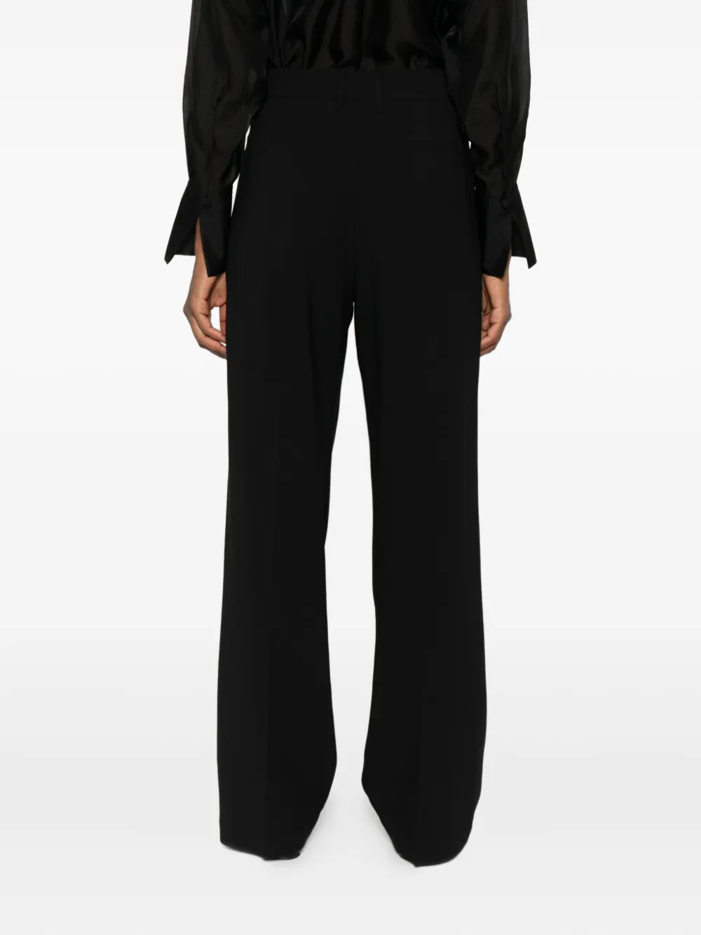 Forte pleated cotton trousers Zwart