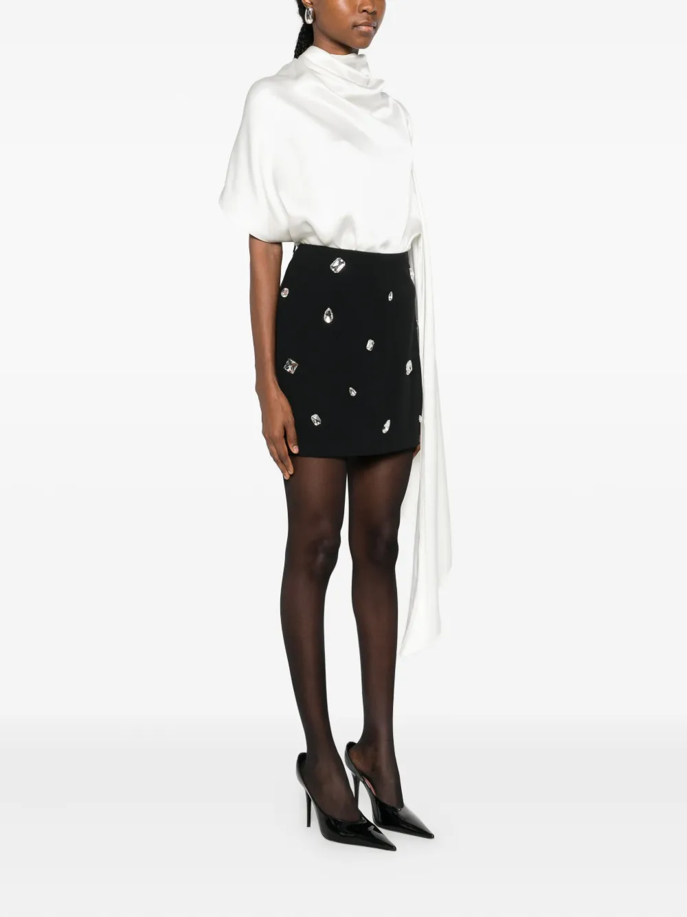 David Koma Verfraaide mini-rok Zwart