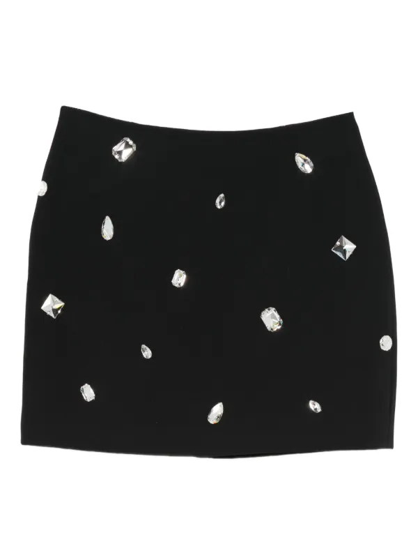 David Koma Embellished Mini Skirt in Black