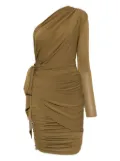 Alex Perry one-shoulder draped mini dress - Green