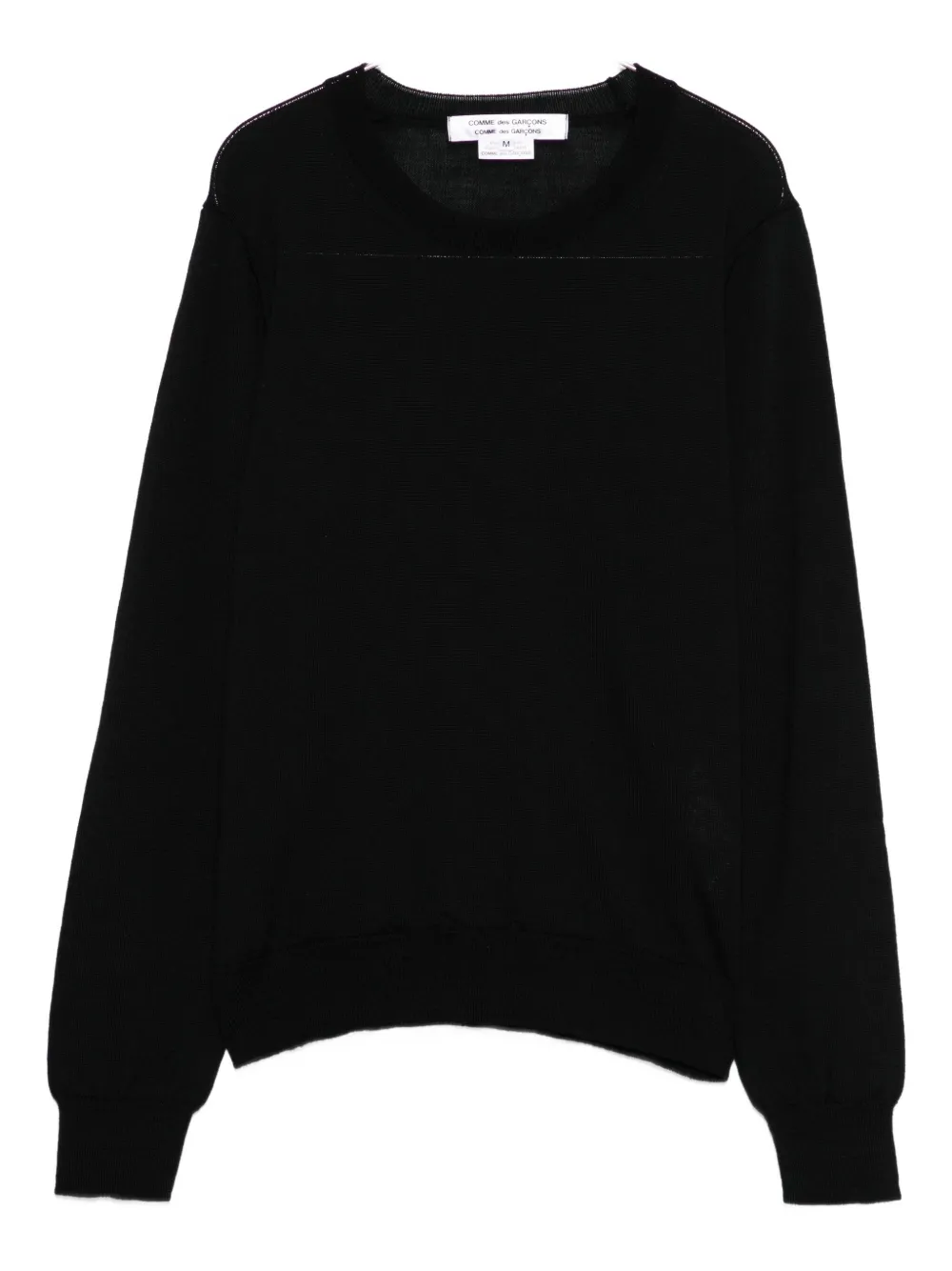 Comme Des Garçons Round-neck Long-sleeve Sweater In Black